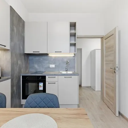 Apartman Near The Subway With Kitchen And Terrace Prága